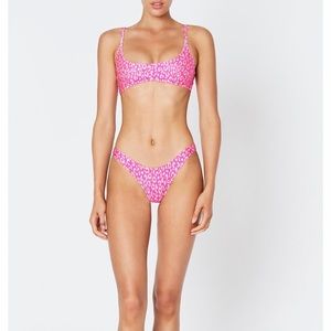 Pink cheetah print Triangl bikini